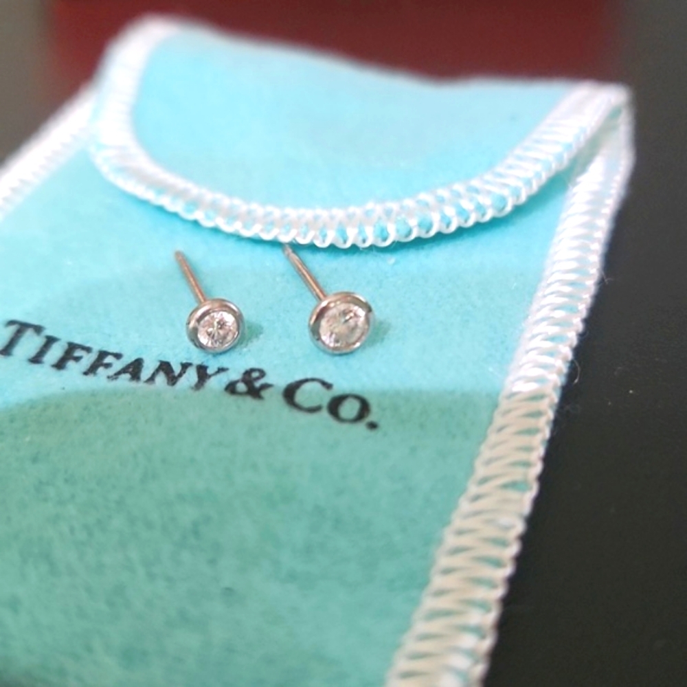 TIFFANY & CO. ELSA PERRETTI DIAMOND STUD EARRINGS DIAMONDS BY THE YARD